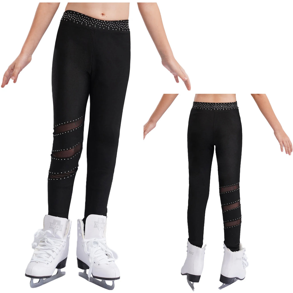 Rhinestones Skate Cover Leggings