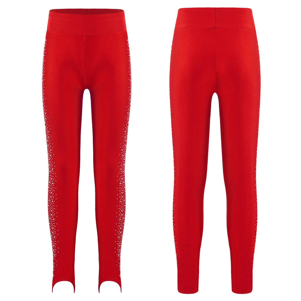 Rhinestones Skate Cover Leggings