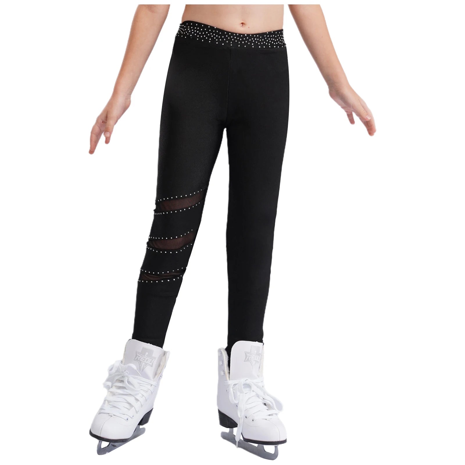 Rhinestones Skate Cover Leggings