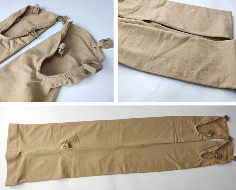 Rhinestone Figure Skating Pantyhose Adult Kids Gymnastics Leotard Ice Skating Pants Socks Girls Tights Children Fitness Leggings