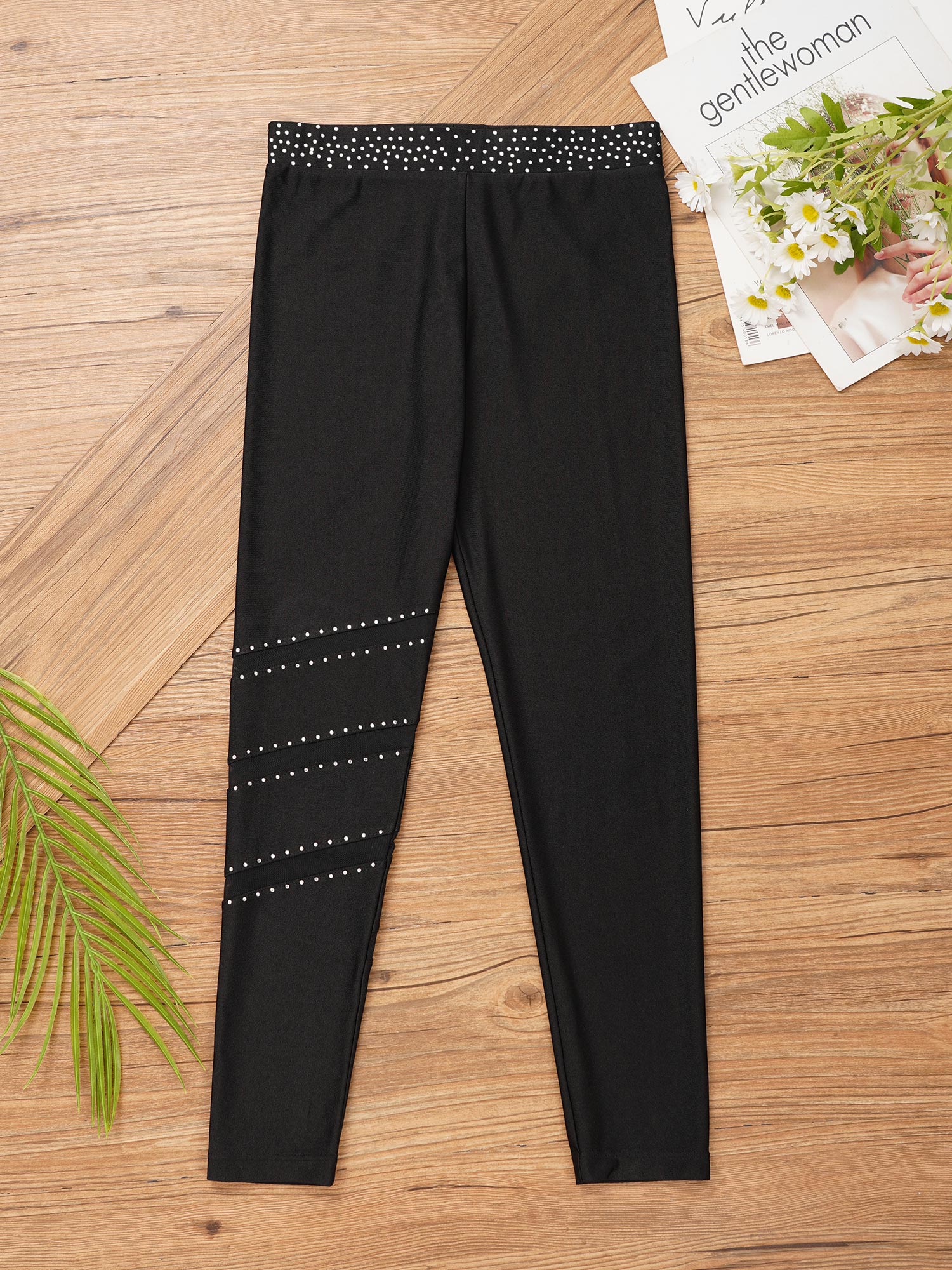 Rhinestones Skate Cover Leggings