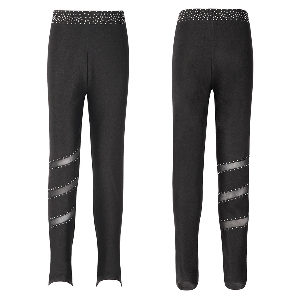 Rhinestones Skate Cover Leggings