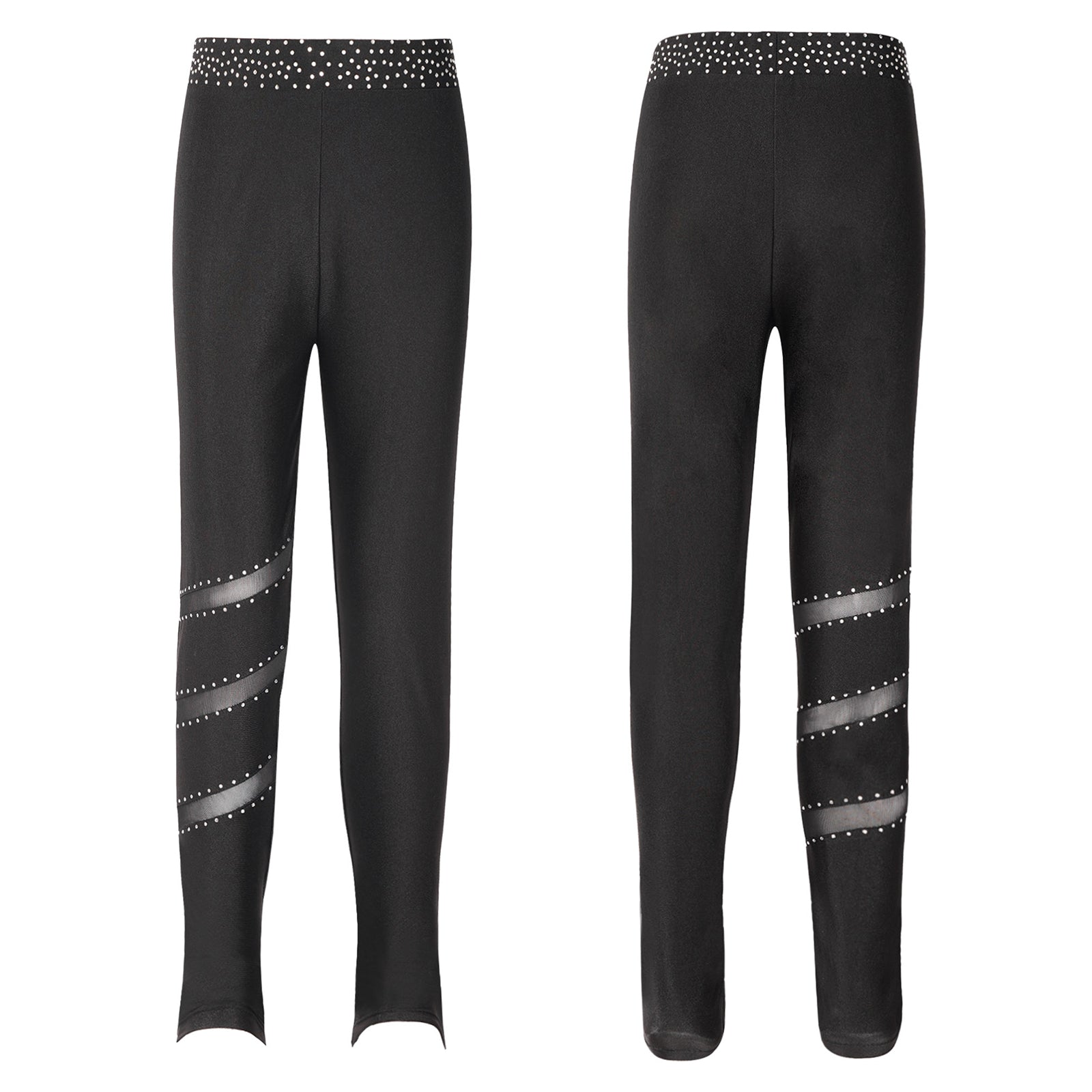 Rhinestones Skate Cover Leggings